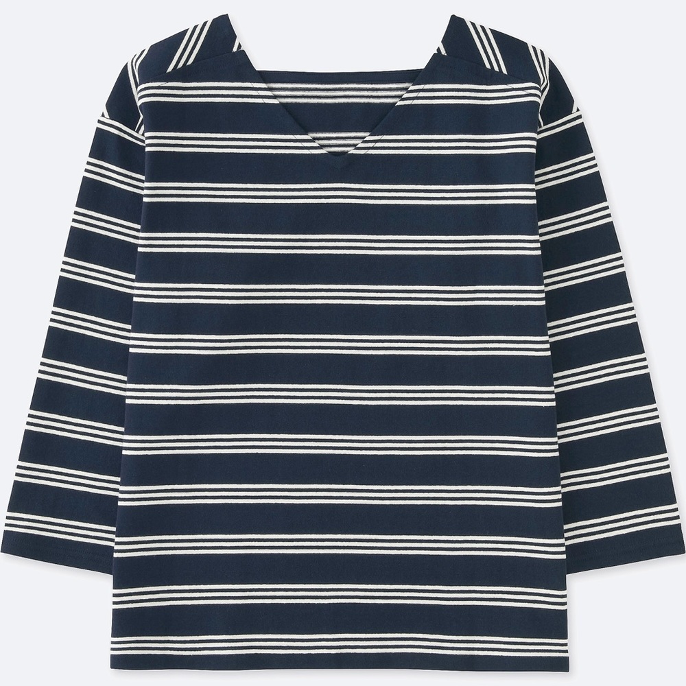 Uniqlo 2 way stripped Tshirt long sleeve